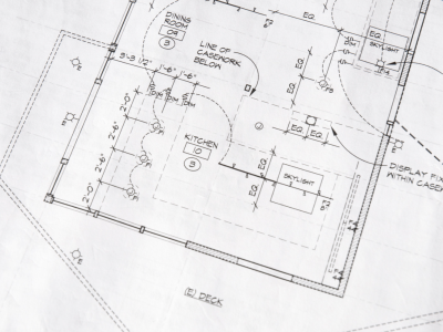 blueprints of proposed remodel